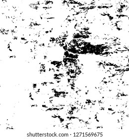 Wall fragment with scratches and cracks. Overlay grunge illustration over any design. Abstract grainy background with vintage effect