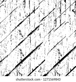 Wall fragment with scratches and cracks. Overlay grunge illustration over any design. Abstract grainy background with vintage effect