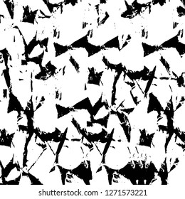 Wall fragment with scratches and cracks. Overlay grunge illustration over any design. Abstract grainy background with vintage effect