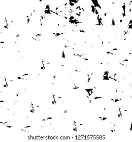 Wall fragment with scratches and cracks. Overlay grunge illustration over any design. Abstract grainy background with vintage effect