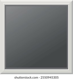 Wall frame mockup with black picture blank template