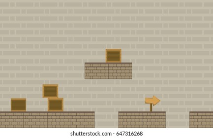 Wall game background style vector art