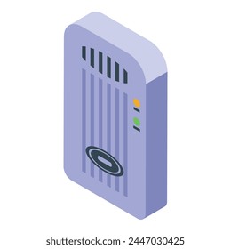 Wall gas detector icon isometric vector. Meter instrument. Monitor smoke