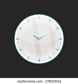 Wall glass clock