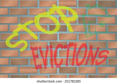 Wall with Graffiti Stop Evictions