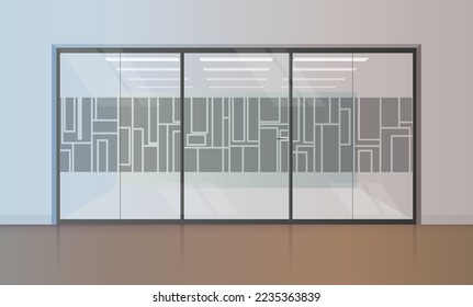 Wall Graphic - Vinyl Frosted Film - Stock Illustration as EPS 10 File