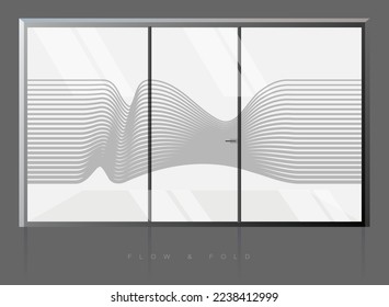 Wall Graphic - Vinyl Frosted Film - Flow and Fold  - Stock Illustration as EPS 10 File