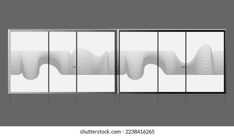 Wall Graphic - Vinyl Frosted Film - Flow and Fold  - Stock Illustration as EPS 10 File