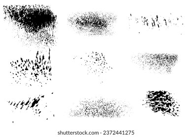 wall grunge texture set vector black