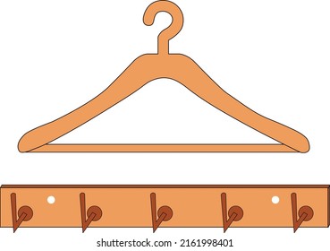 Wall Hanger and Cupboard Hanger Vector Illustration