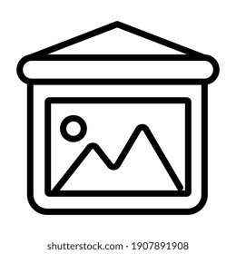         Wall hanging photo frame icon, editable vector 