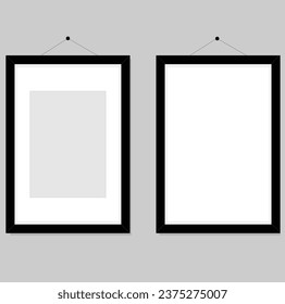 Wall hanging photo frames set