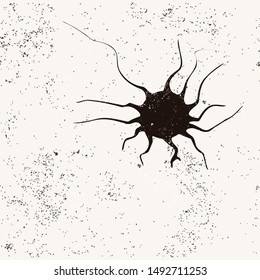 wall hole vector illustration with grunge.Modern banner background.