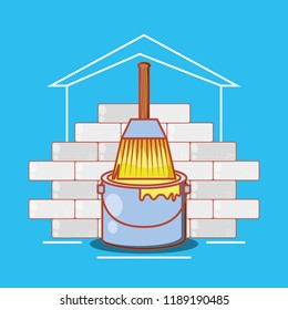 wall with home repair icons