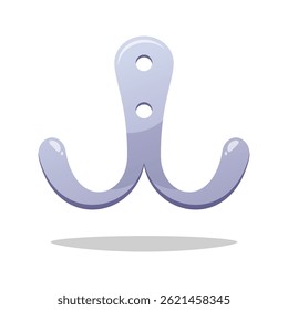 Wall hook hanger vector isolated on white background.