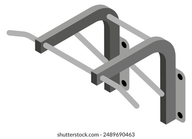 wall horizontal bar with fastening