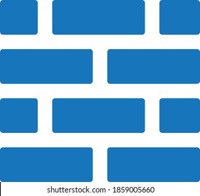 icono de pared. vector de icono de ladrillo (versión azul)
