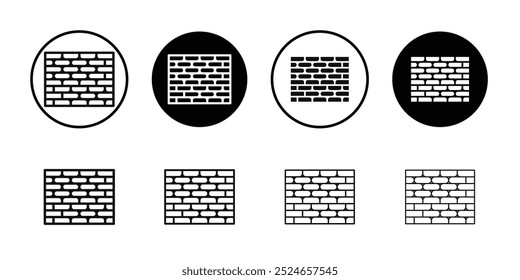 Wall icon Collection of flat thin outline vector