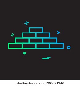 Wall icon design vector