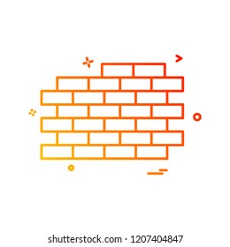 wall icon design vector