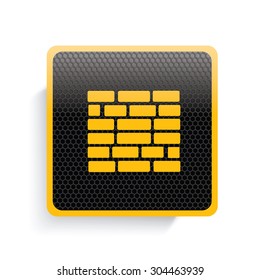 Wall icon design,yellow version,clean vector