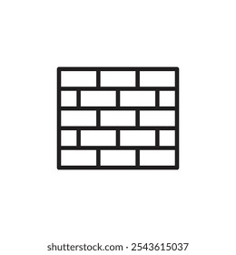 Ícone de parede Ilustração de linha plana