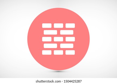 Wall icon illustration isolated vector symbol. Wall Icon in trendy flat style isolated on grey background icon. Wall brick symbol for your web site design icon logo app