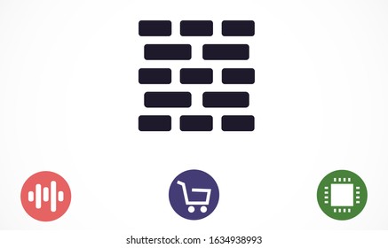 Wall icon illustration isolated vector symbol. Wall Icon in trendy flat style isolated on grey background icon. Wall brick symbol for your web site design icon logo app