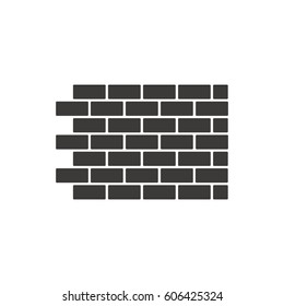 Wall  icon, isolated. Flat design.