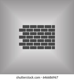 Wall  icon, isolated. Flat design.
