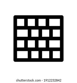 wall icon line style vector