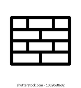 Icono de pared o logotipo símbolo de signo aislado ilustración vectorial - iconos vectoriales de estilo negro de alta calidad
