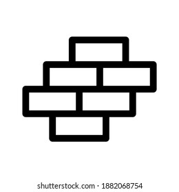 Icono de pared o logotipo símbolo de signo aislado ilustración vectorial - iconos vectoriales de estilo negro de alta calidad
