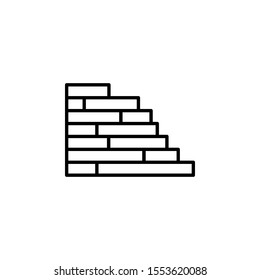 wall icon outline style template. Trendy style, vector eps 10 
