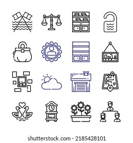 wall Icon Set with line icons. Modern Thin Line Style. Suitable for Web and Mobile Icon. Vector illustration EPS 10.