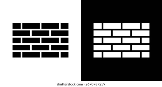 Colección de símbolo de icono de pared. Vector plano ilustración de stock.