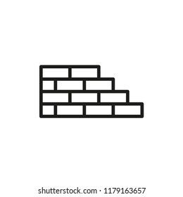 wall icon in trendy flat design 