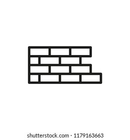 wall icon in trendy flat design 