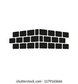 wall icon in trendy flat design 