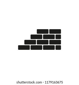 wall icon in trendy flat design 