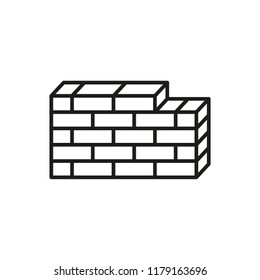 wall icon in trendy flat design 