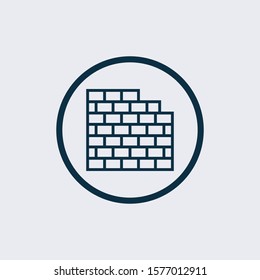 Wall Icon in trendy flat style isolated on grey background. Wall brick symbol for your web site design, logo, app, UI. Vector illustration