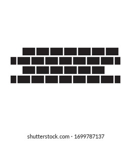 Icono de pared en estilo plano moderno aislado en fondo blanco. Símbolo de ladrillo de pared para el diseño de su sitio web, logotipo, aplicación, UI. Ilustración del vector, EPS10.