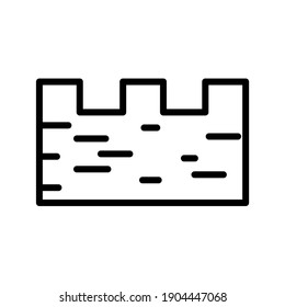 wall Icon in trendy flat style.  simple design for graphics, logos, websites, social media, UI, mobile apps, EPS10
