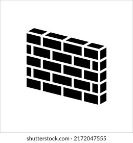 Wall Icon in trendy flat style isolated on white background
