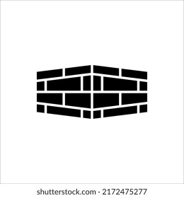 Wall Icon in trendy flat style isolated on white background