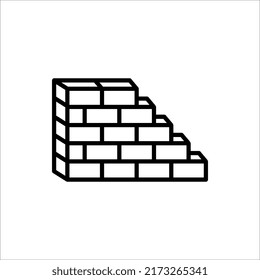 Icono de pared en estilo plano de moda aislado en fondo blanco