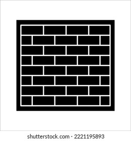 Wandsymbol im trendigen, flachen Stil einzeln auf weißem Hintergrund. Brick-Wand-Symbol für Ihr Website-Design, Logo, App, UI. Vektorgrafik, EPS10.