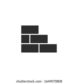 signo vectorial de icono de pared aislado para diseño gráfico y web. color de plantilla de símbolo de pared editable en fondo blanco.