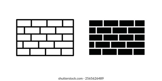 Wall icons in black and white colors